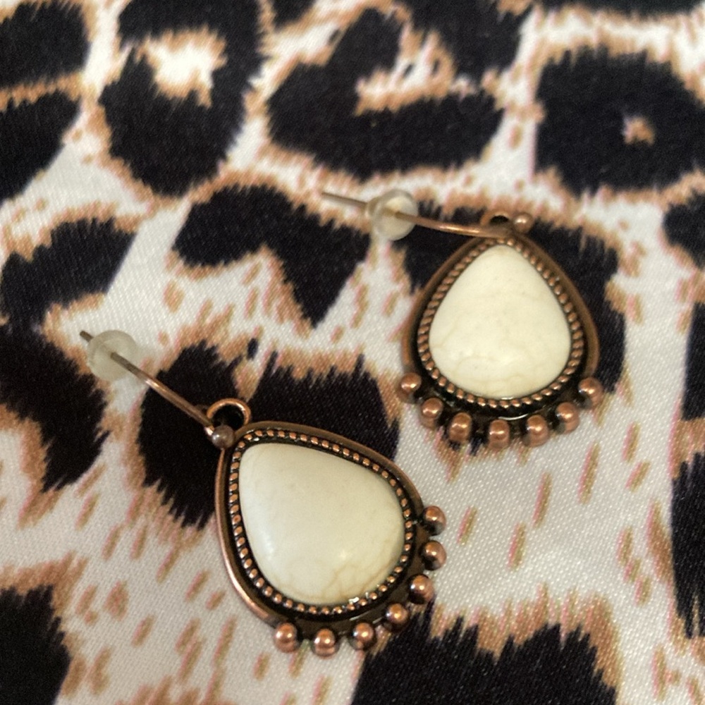 Copper Drop Earrings